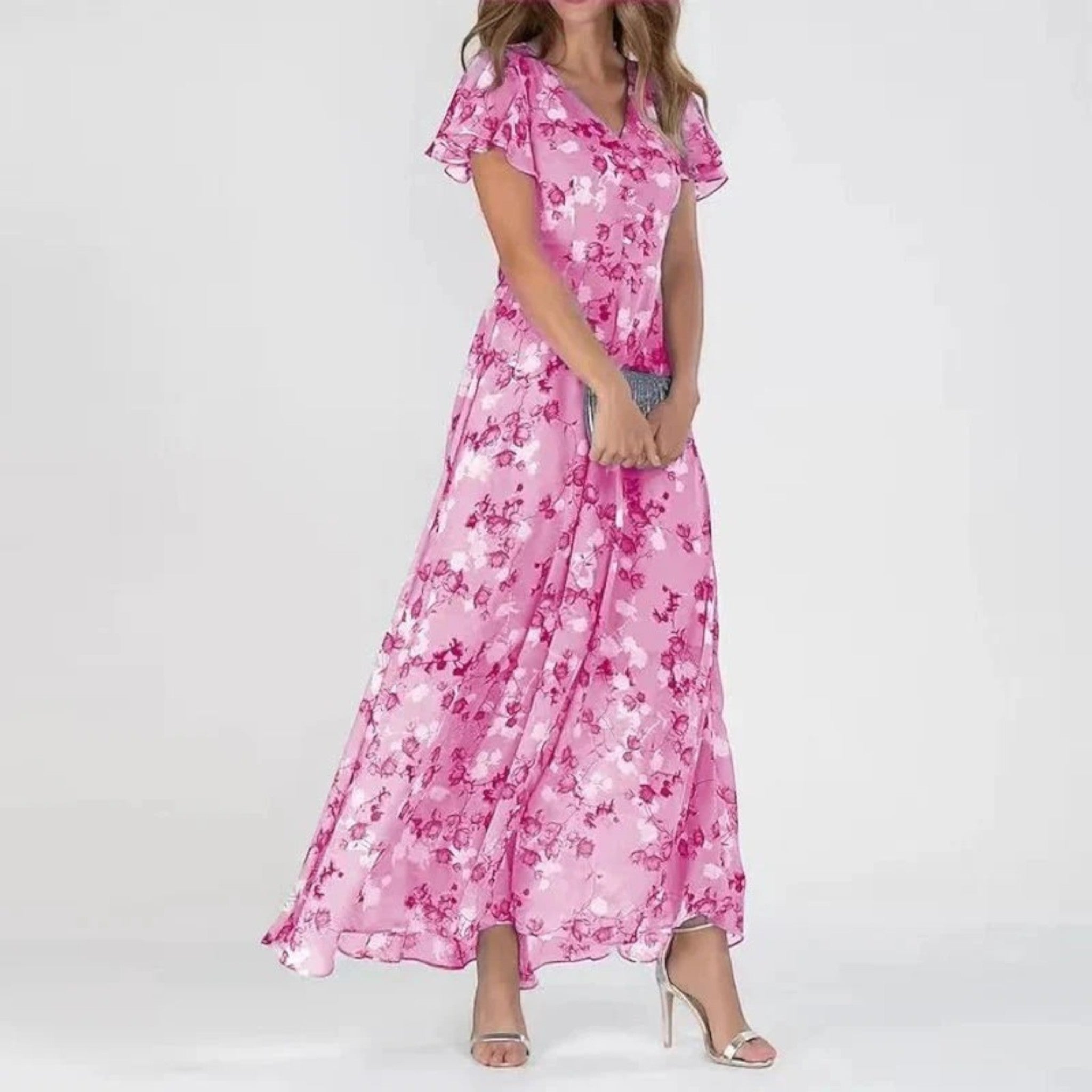 Vivienne | Maxi Zomerjurk Met Bloemenprint