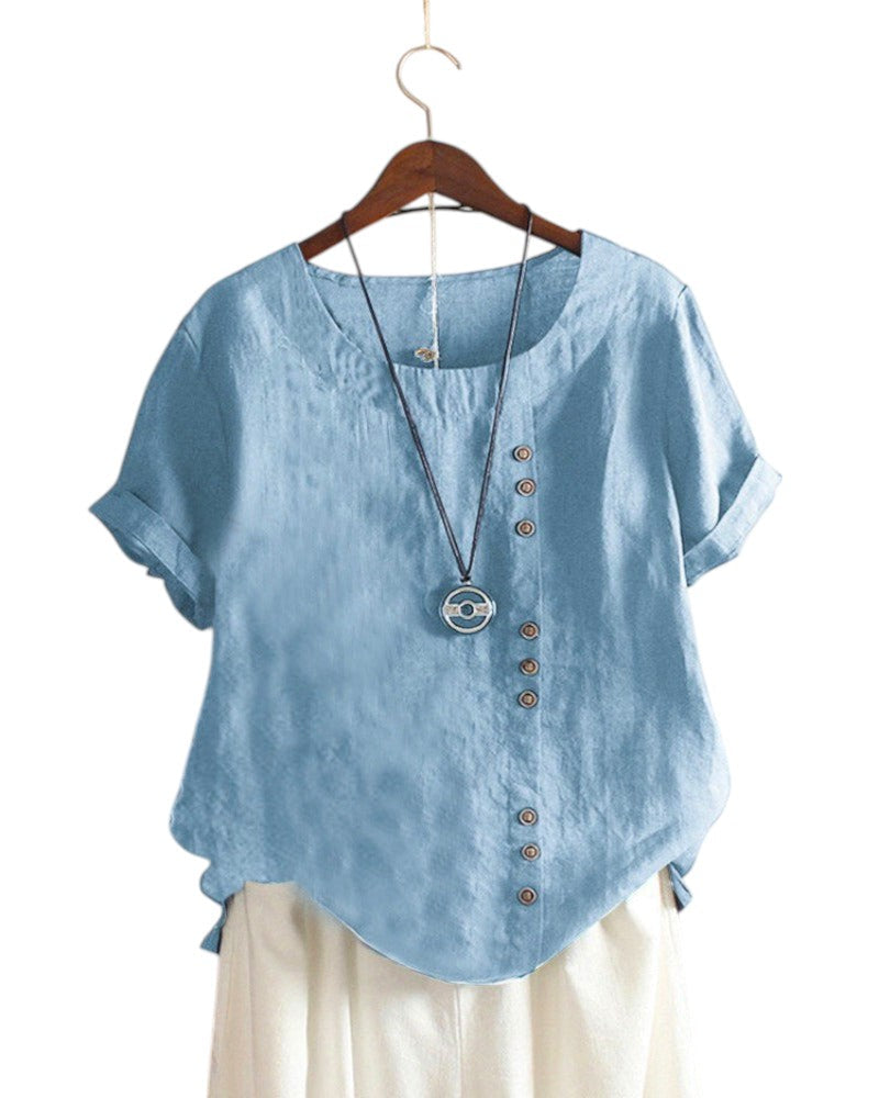 Stijlvol Zomer Shirt Met Knopen