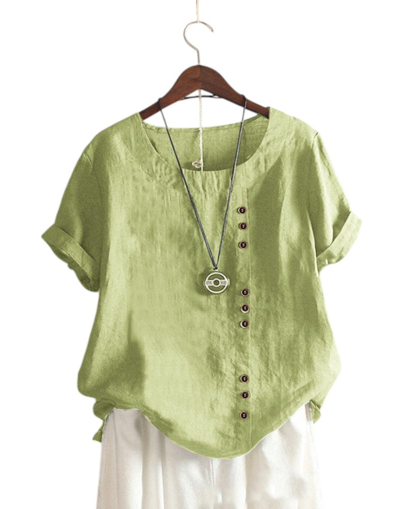 Stijlvol Zomer Shirt Met Knopen