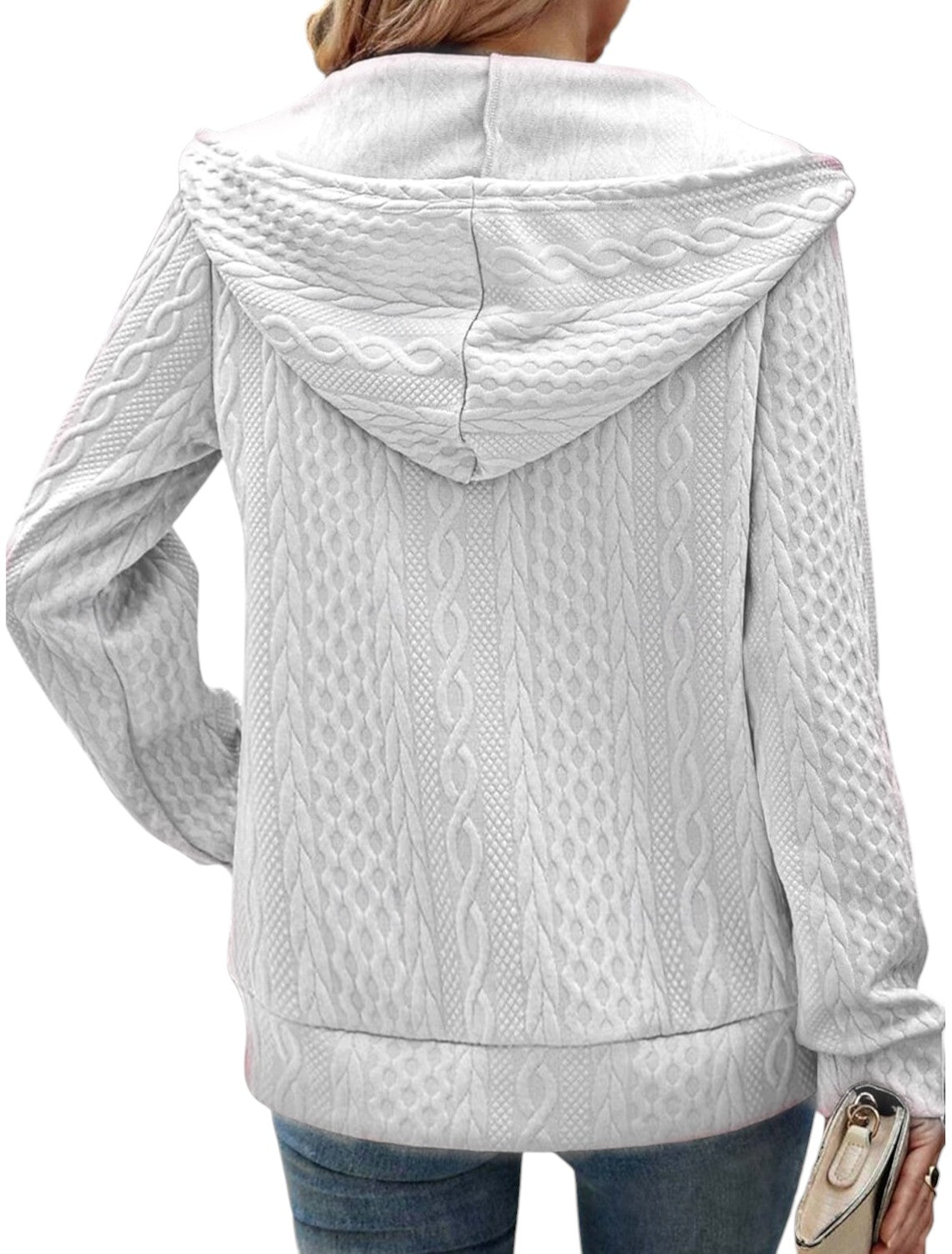 Gebreid Vest Met Capuchon Voor Dames