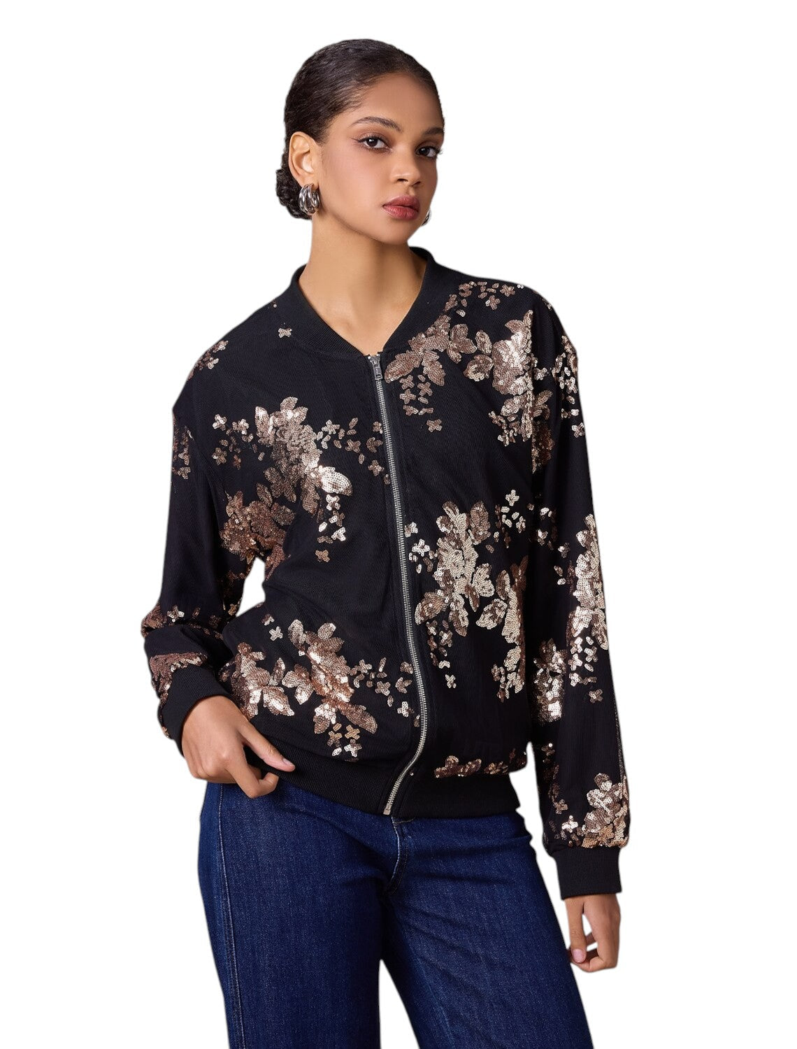 Stijlvol Dames Jasje Met Bloemenprint