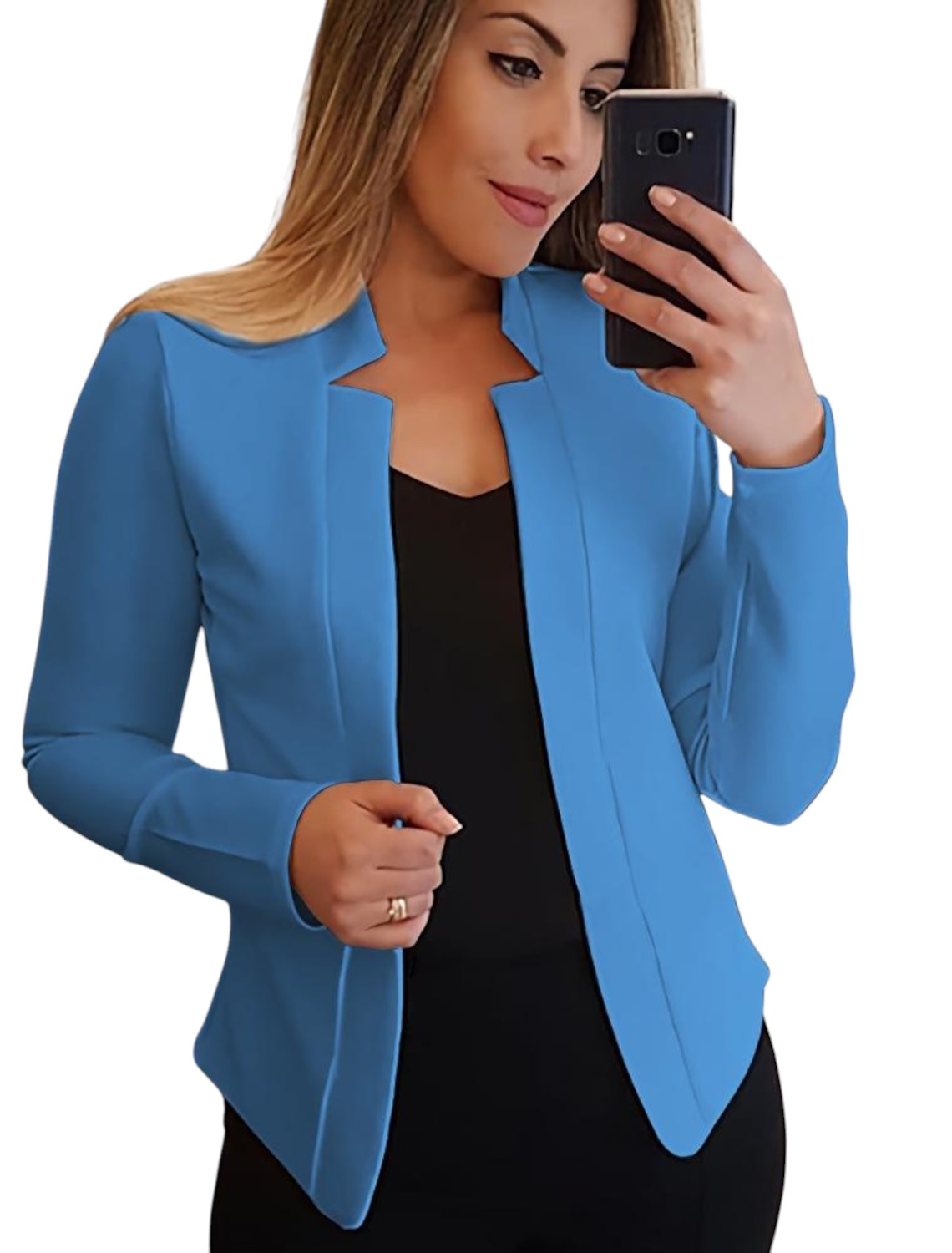 Nette Dames Blazer Met Open Voorkant