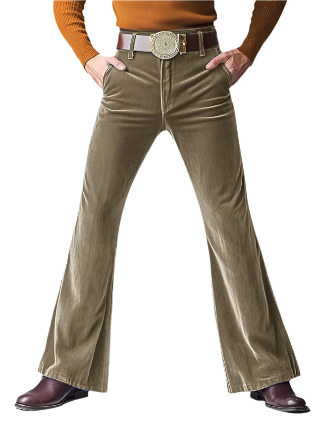 Fluwelen Flare Broek voor Mannen