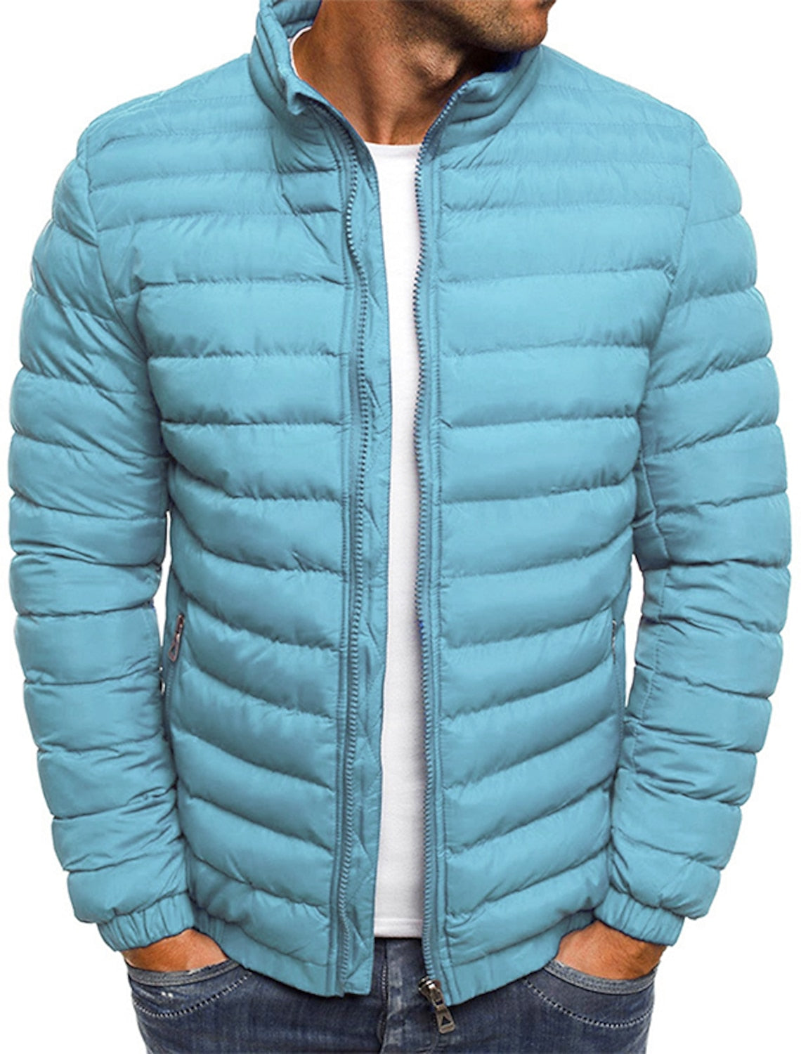 Puffer Jas Met Capuchon Heren