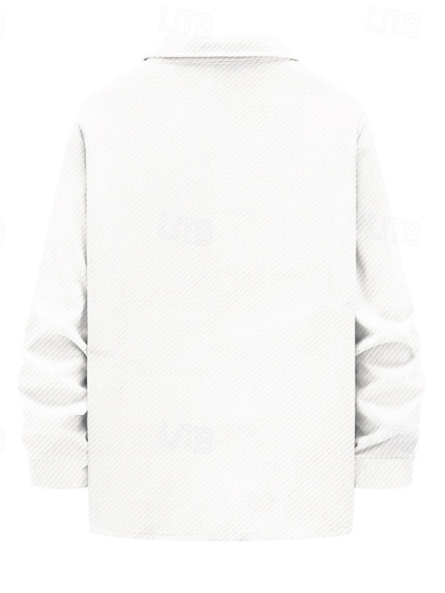 Casual Jacquard Blouse Met Lange Mouwen