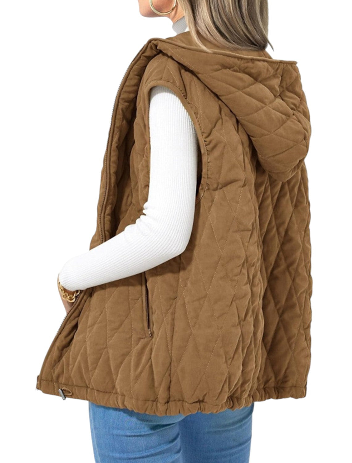 Dames Bodywarmer Met Capuchon