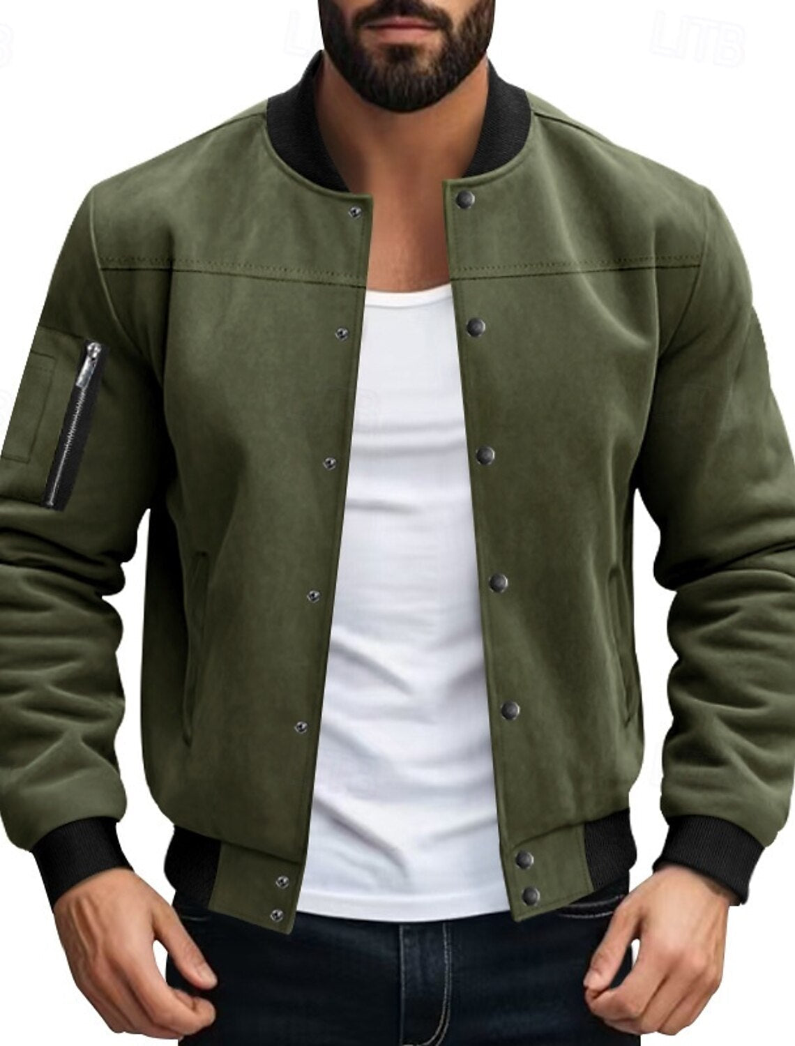 Suede Zomerjas Voor Heren