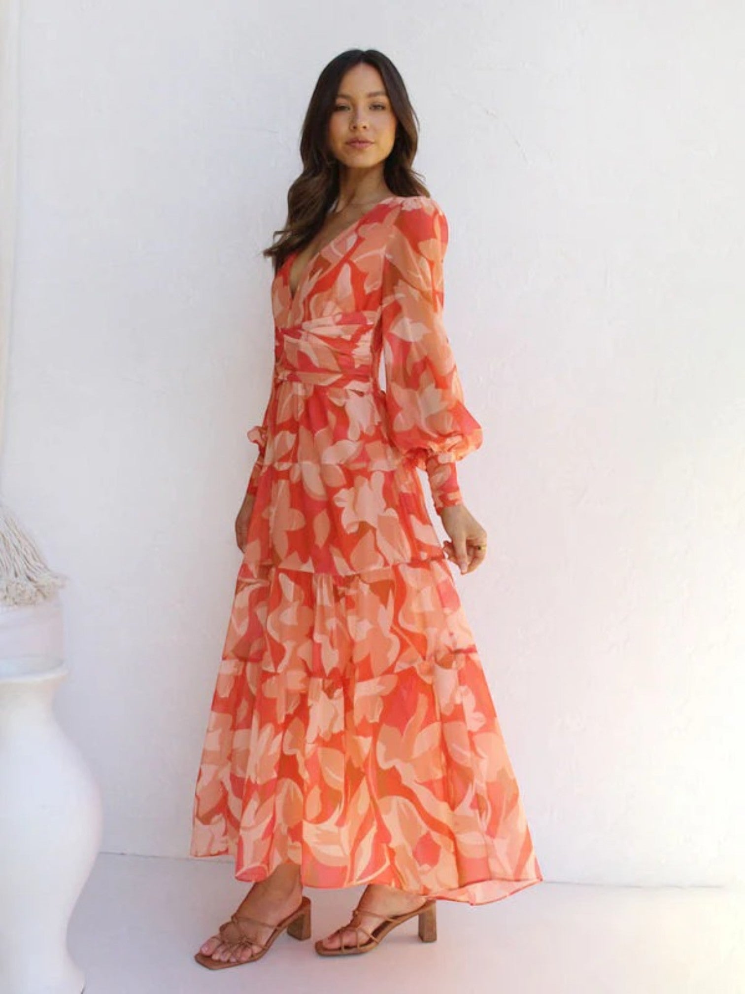 Malia | Lange Zomerjurk Met V-hals | Maxi