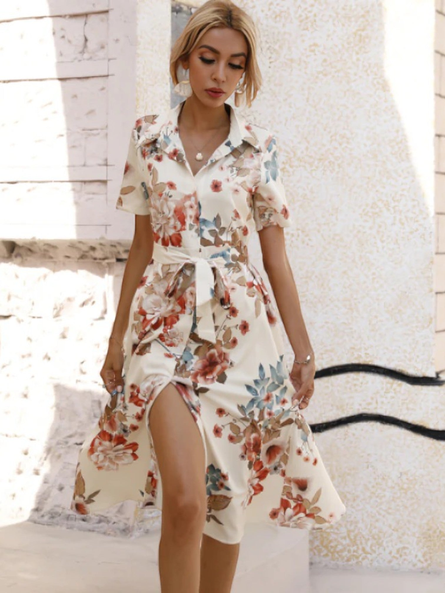 Zomerjurk Met V-hals | Midi