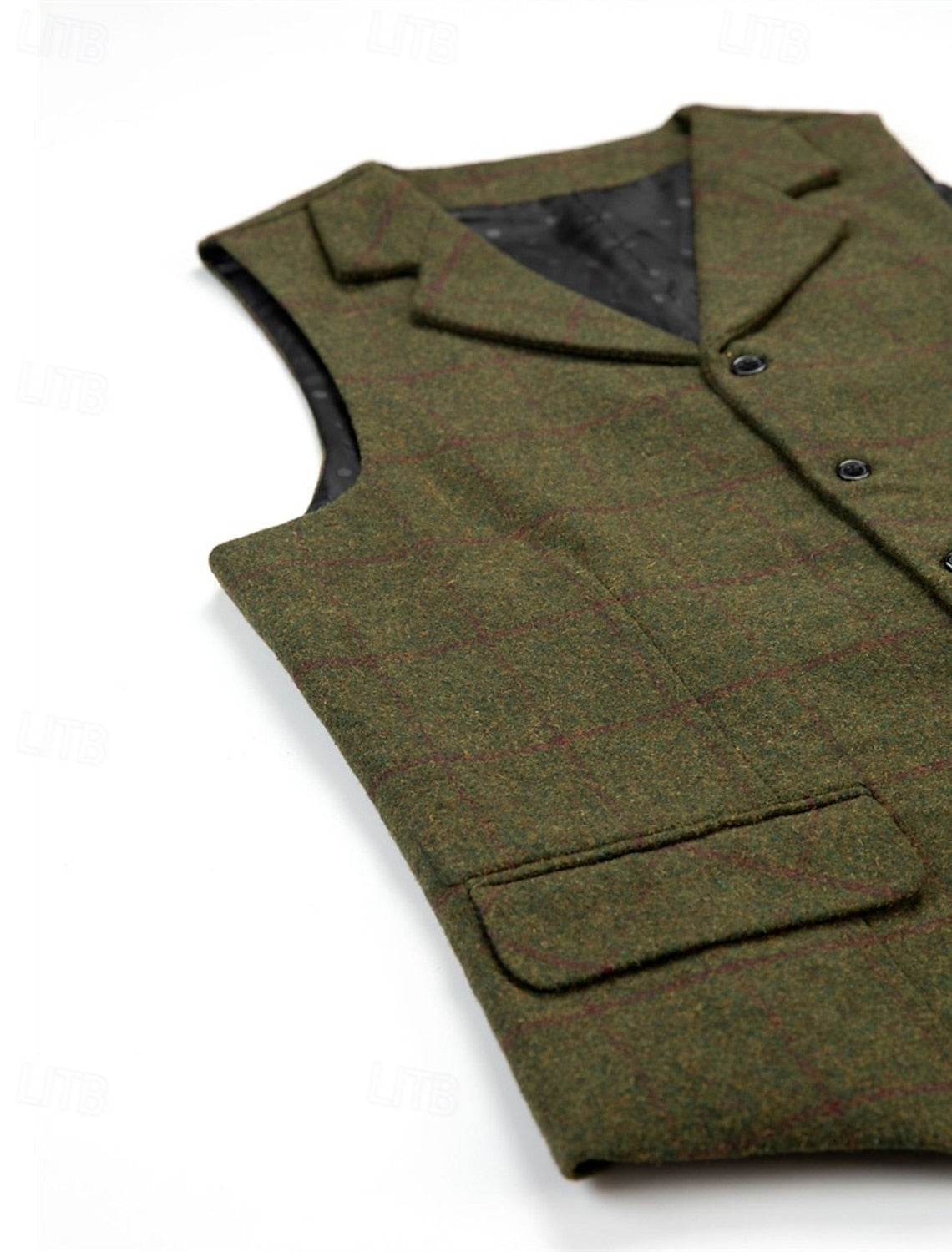 Gilet Geruit Regular Fit Heren