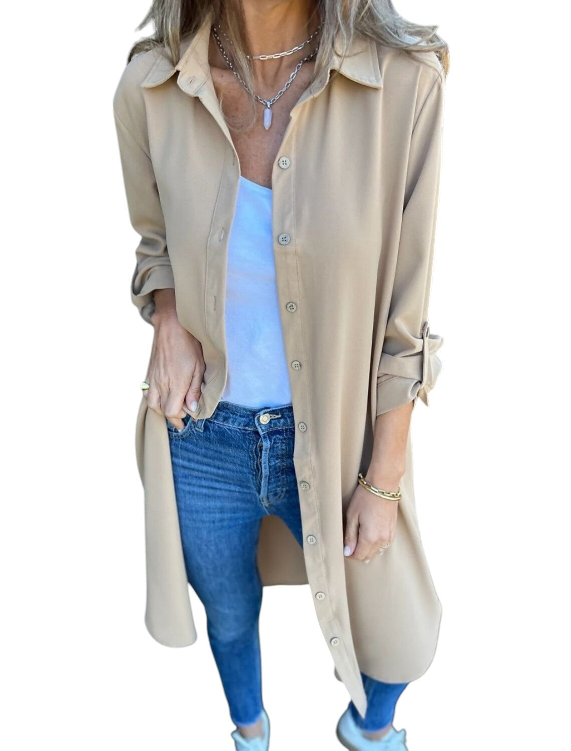 Stijlvol Lange Dames Blouse