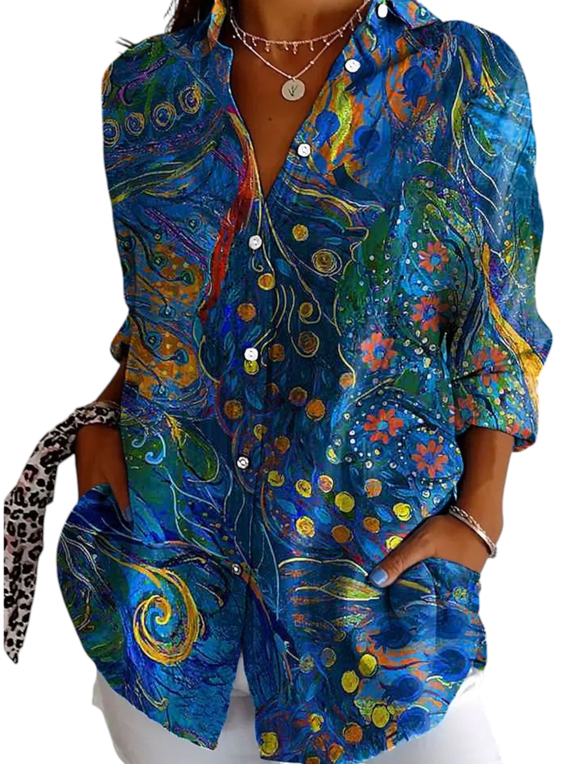Zomerse Blouse Met Bloemenprint