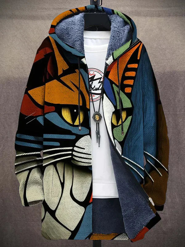 Wintervest met Kattenprint Dames - Charlie