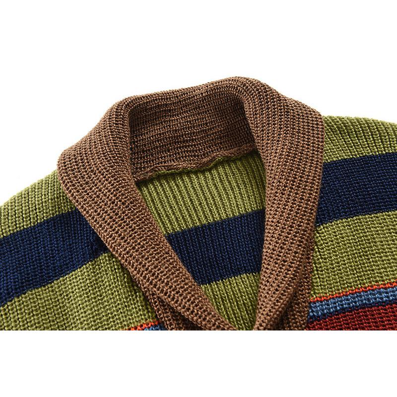 Heren Gebereid Sweater Vest Met Knopen - Mauve