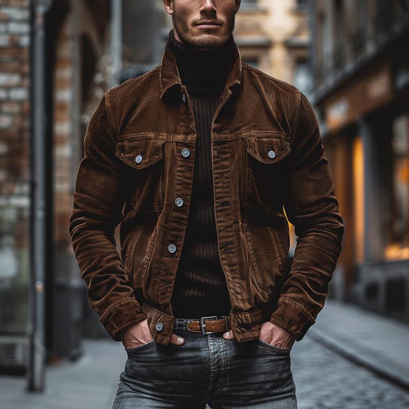 Vintage Corduroy Jas Voor Heren - Merione