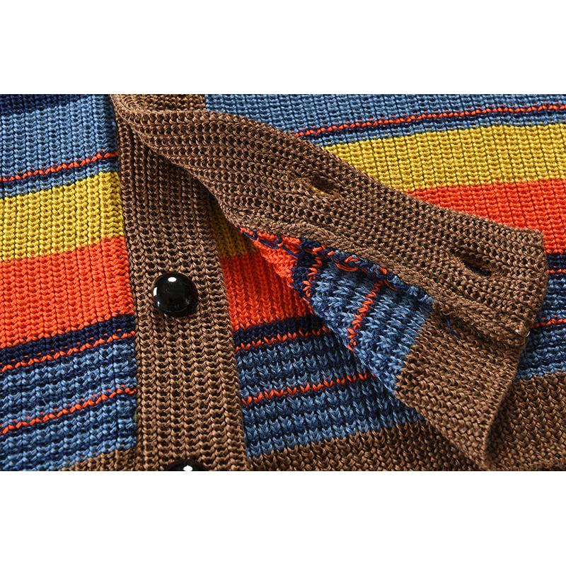 Heren Gebereid Sweater Vest Met Knopen - Mauve