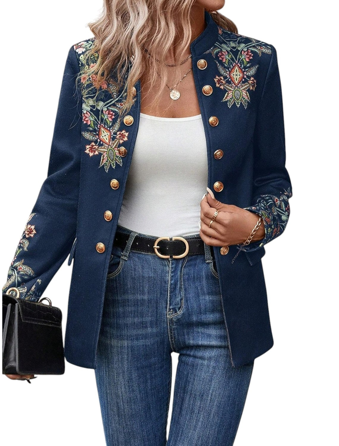 Stijlvol Dames Jasje Met Bloemenprint