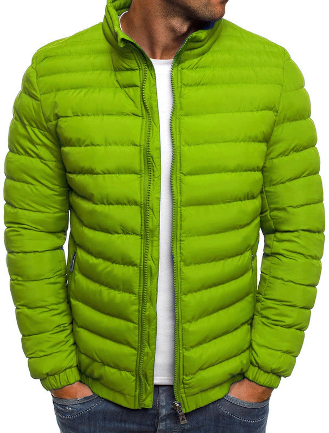 Puffer Jas Met Capuchon Heren