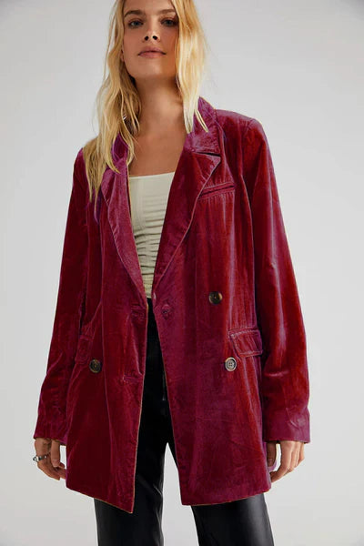 Zachte Velours Blazer Dames