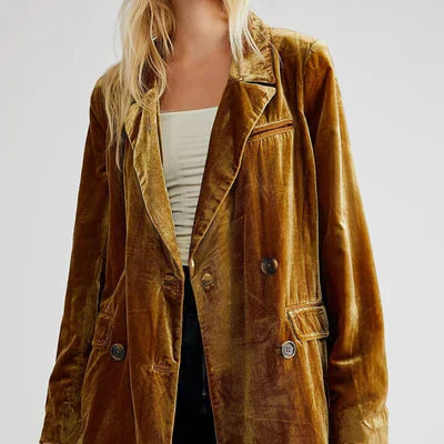 Zachte Velours Blazer Dames