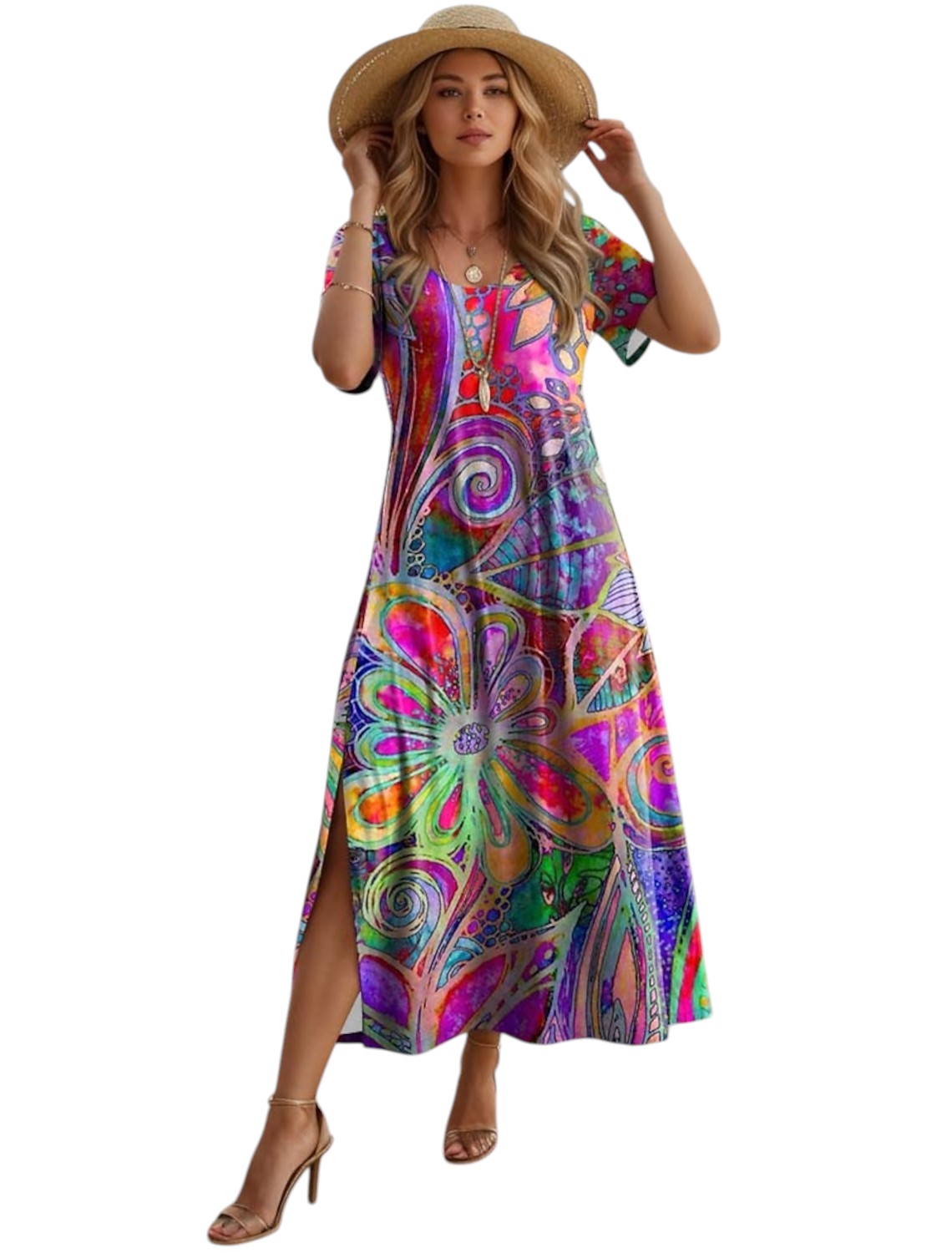 Boho Vintage Zomerjurk Dames
