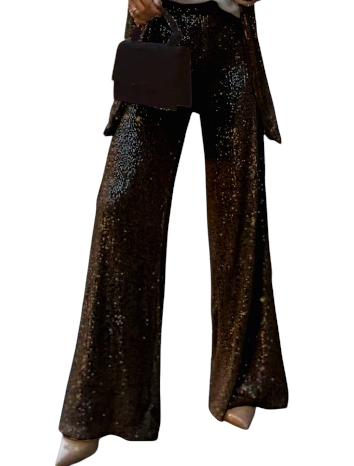 2-Delig Dames Glitterpak Blazer en Bijpassende Broek