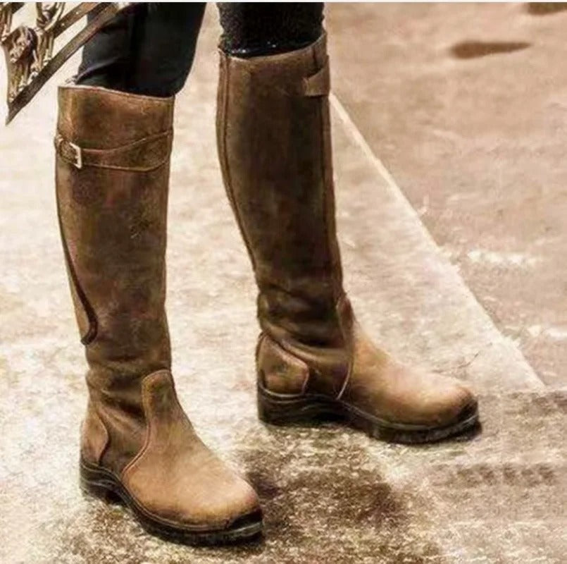 Hoge Leren Cowboy Laarzen Voor Dames - Azora