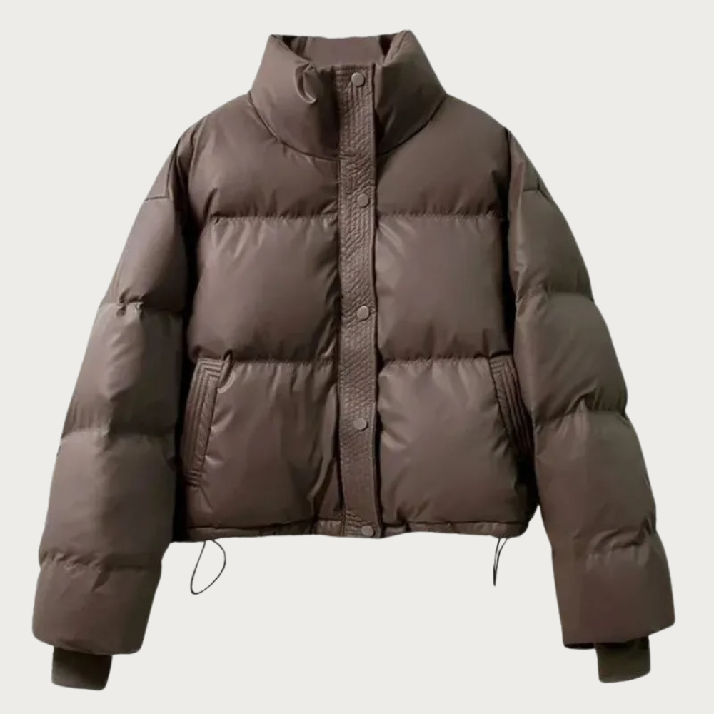 Leren Puffer Winterjas Voor Dames - Marie