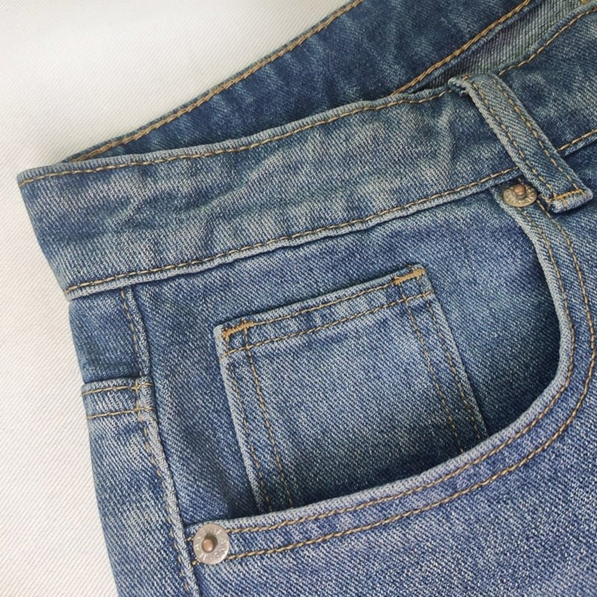 Stijlvolle Denim Jeans Met Wijde Pijpen | Hoge Taille
