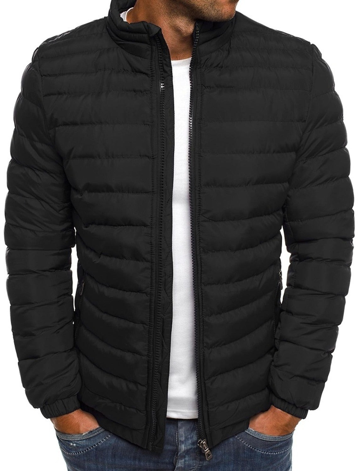 Puffer Jas Met Capuchon Heren