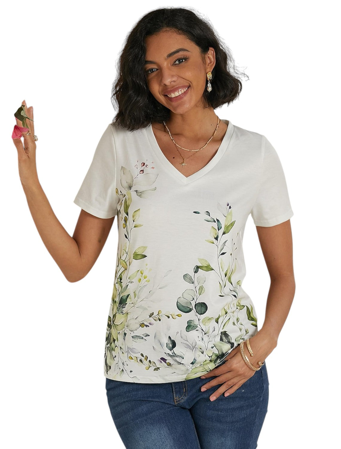 Basic Bloemenprint Top Voor De Zomer