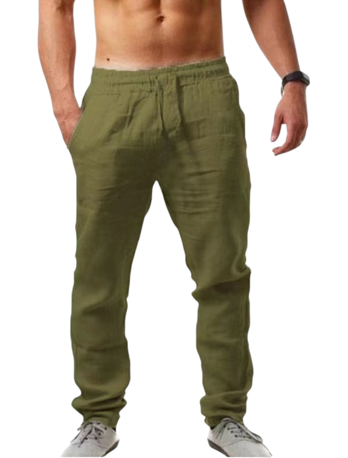 Casual Linnen Broek voor Heren