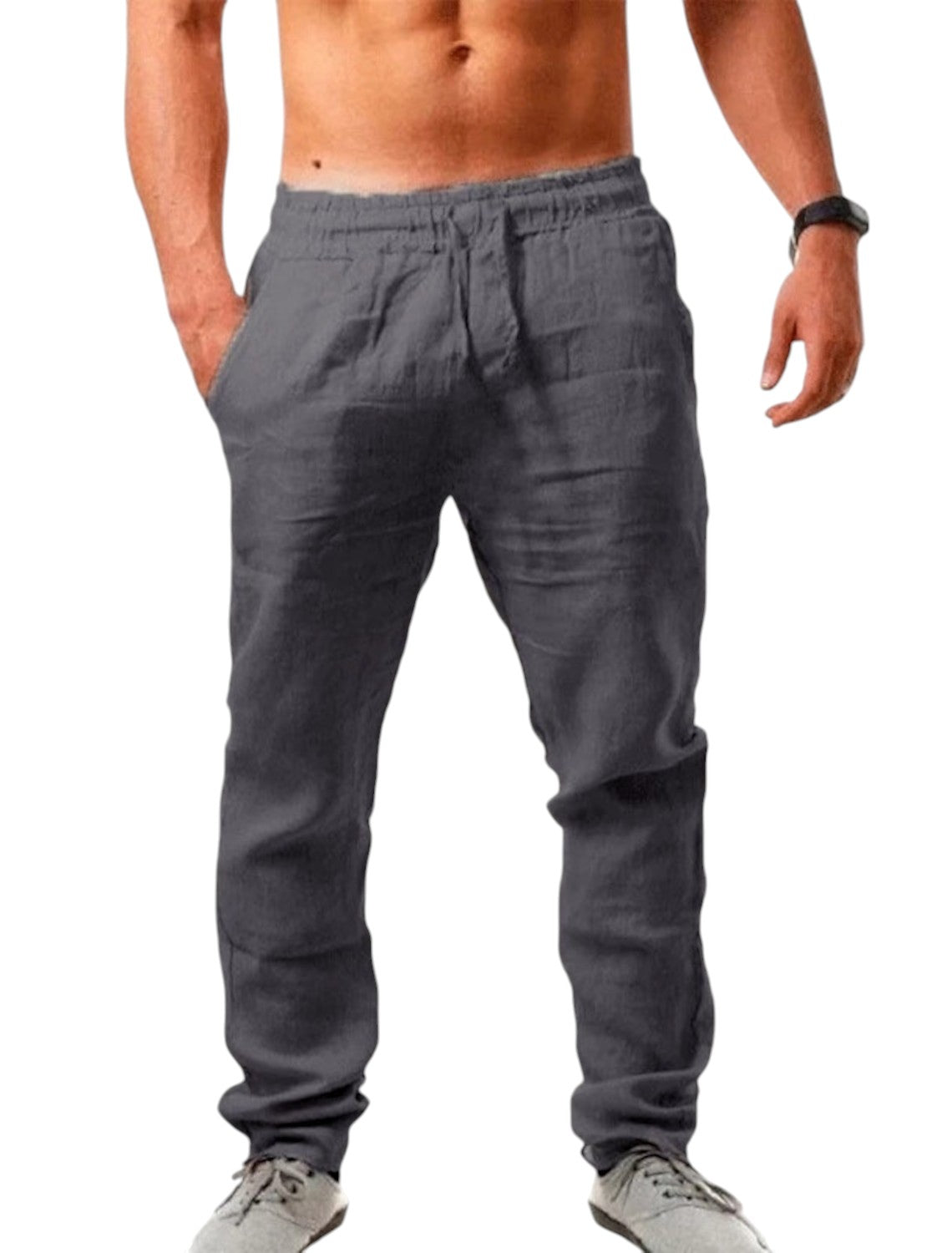 Casual Linnen Broek voor Heren
