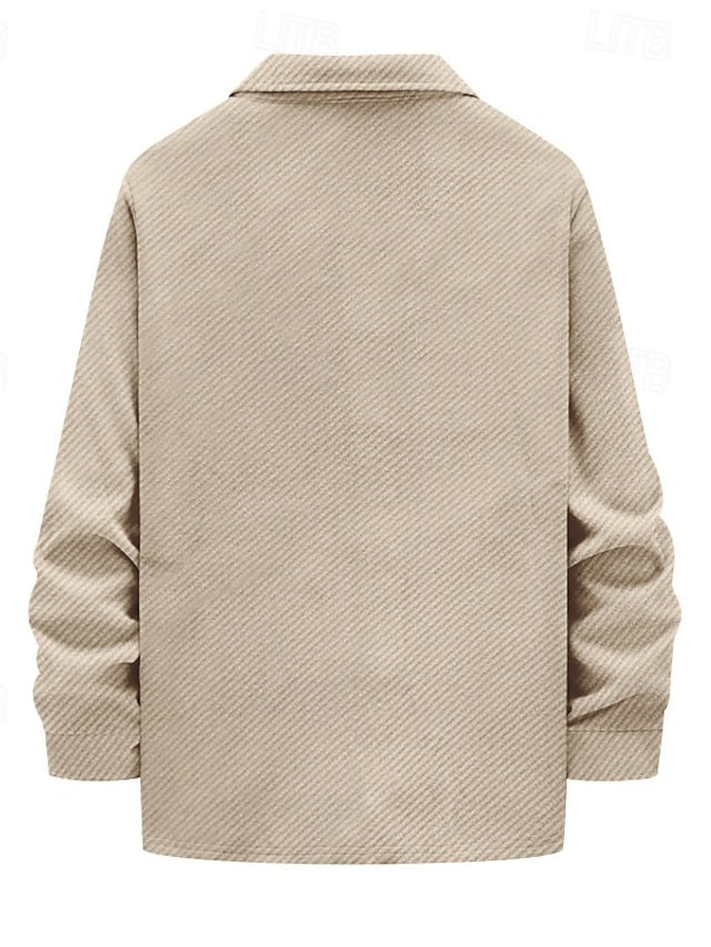 Casual Jacquard Blouse Met Lange Mouwen