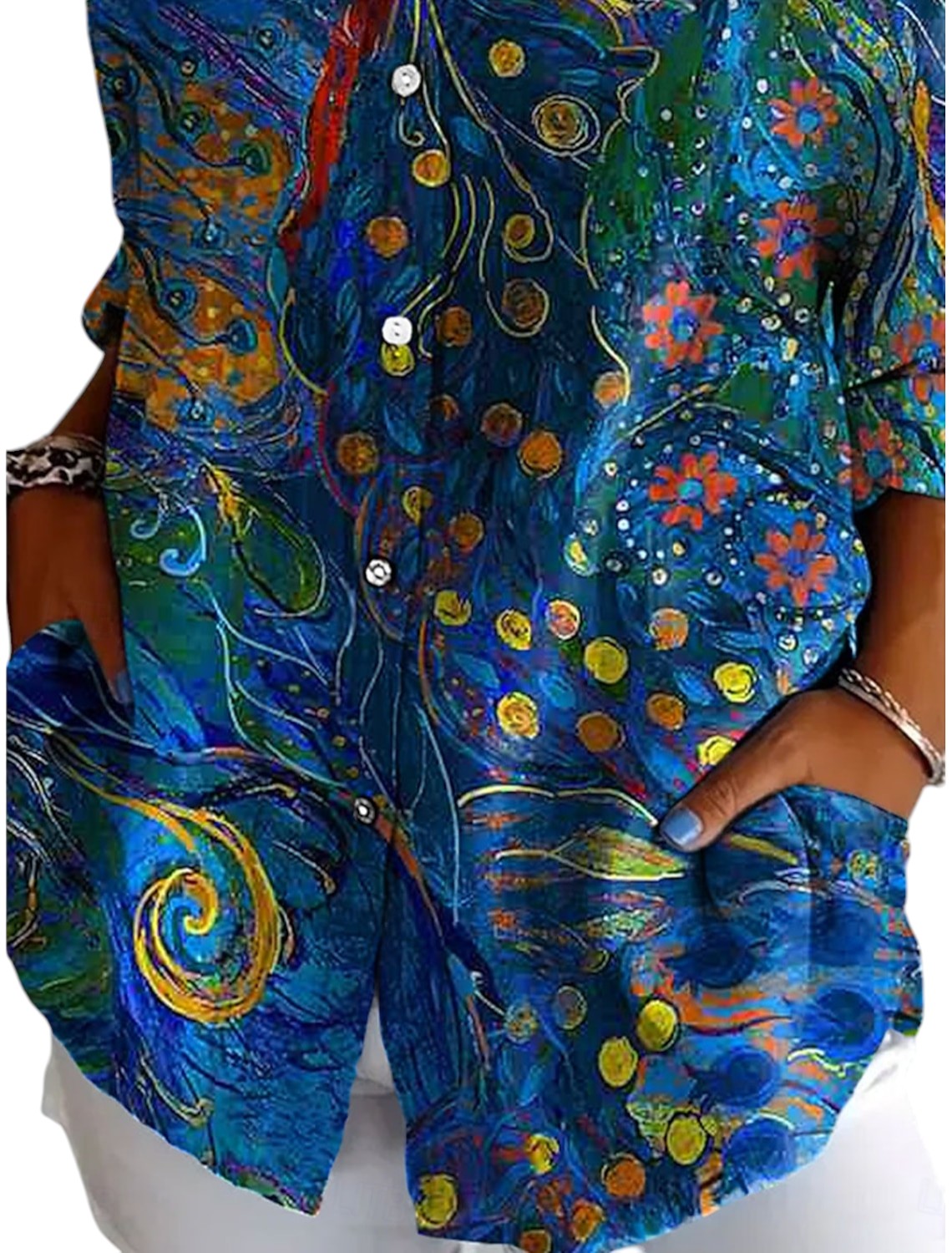 Zomerse Blouse Met Bloemenprint