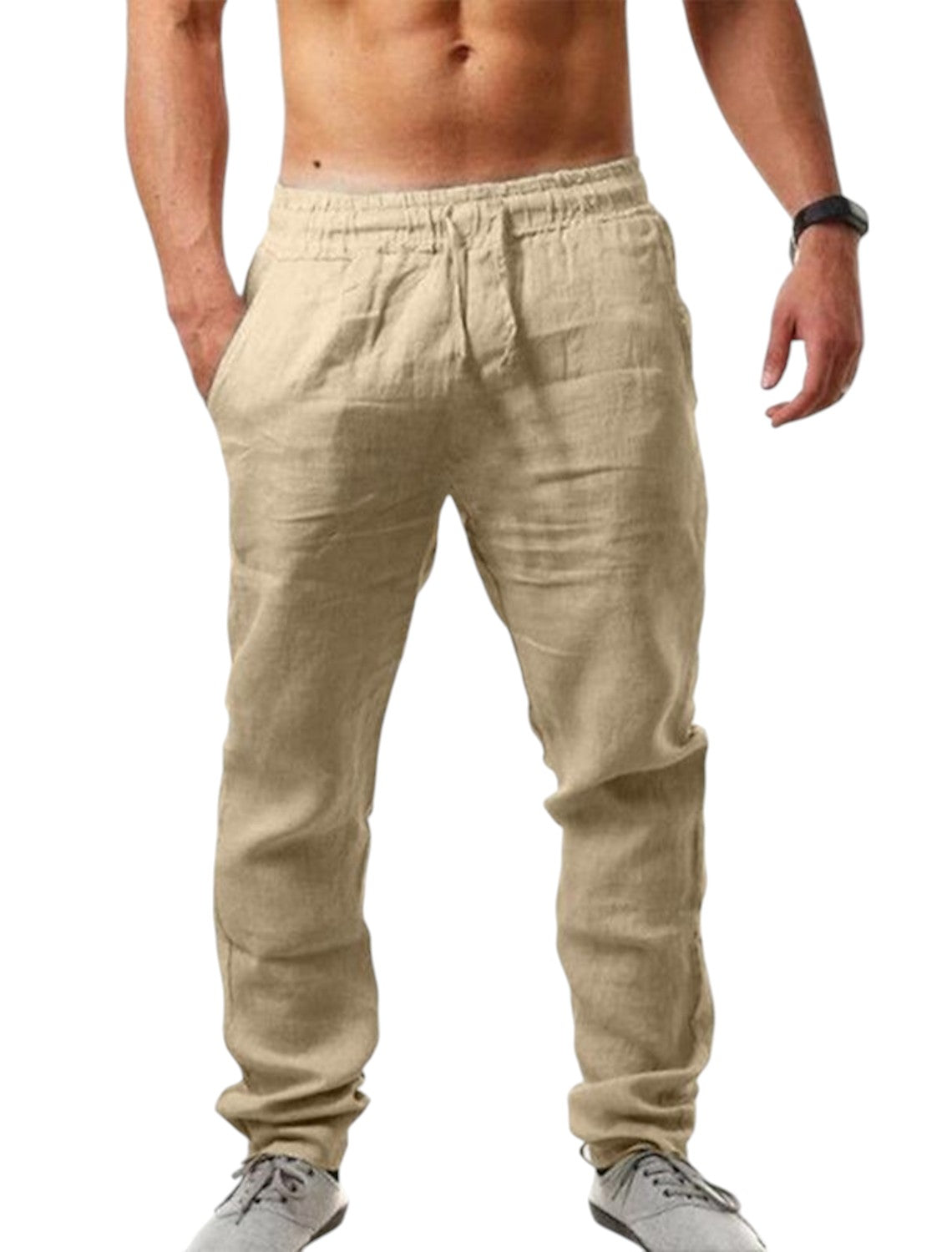 Casual Linnen Broek voor Heren