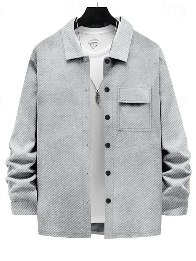 Casual Jacquard Blouse Met Lange Mouwen
