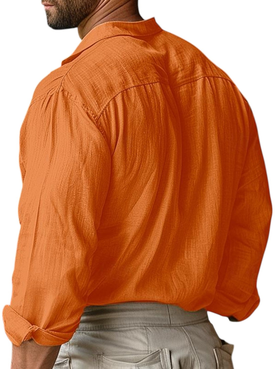 Linnen Zomer Shirt Met Lange Mouwen