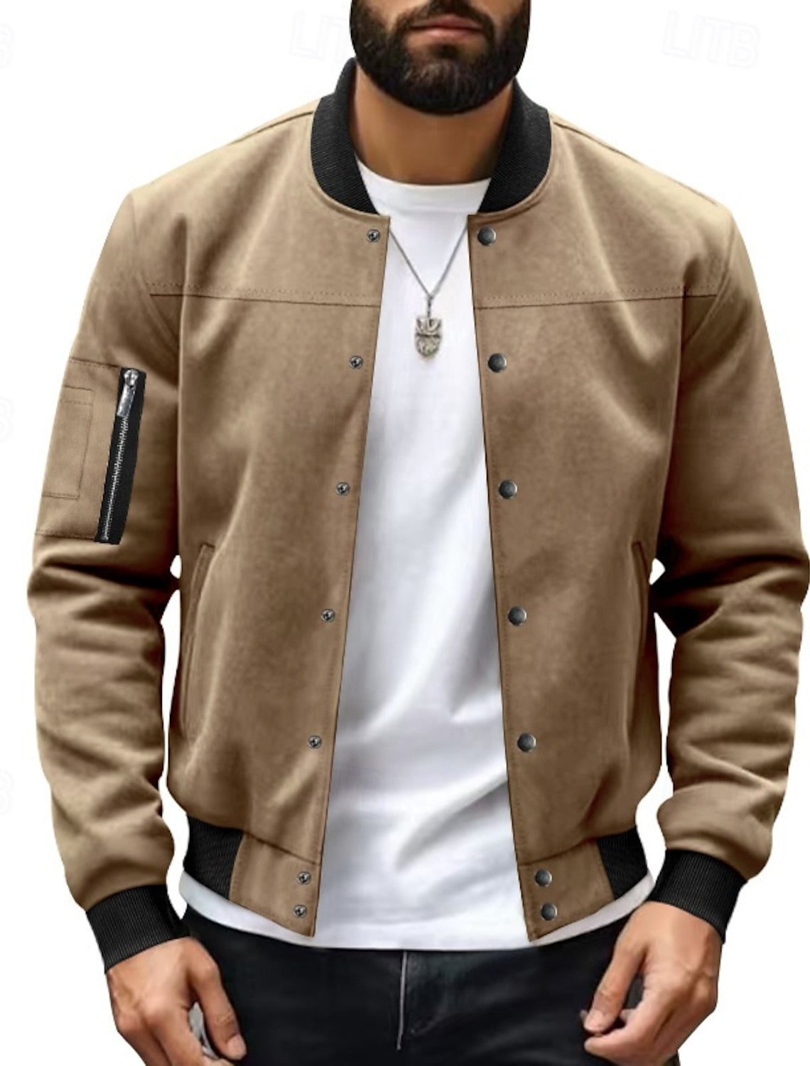 Suede Zomerjas Voor Heren