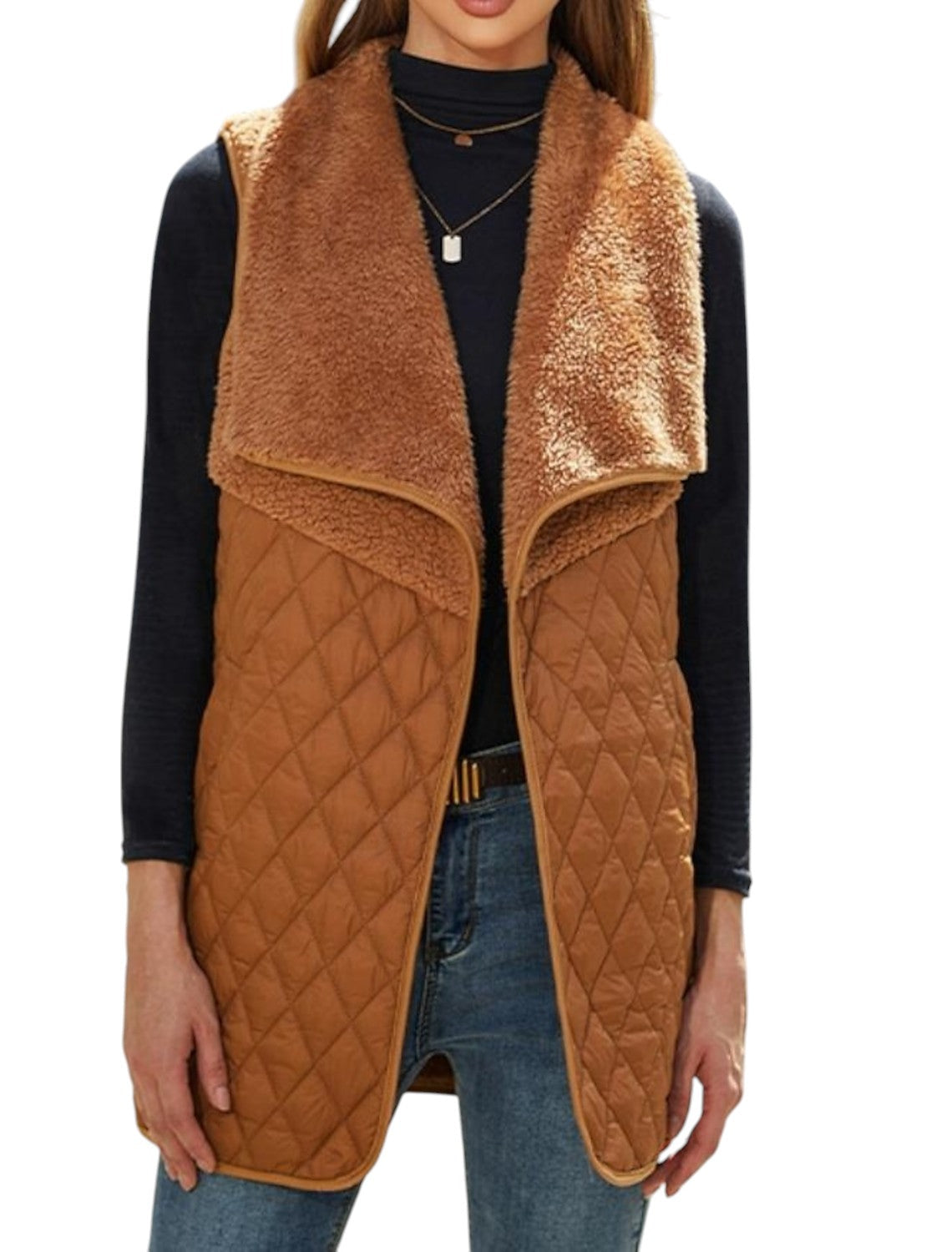 Teddy Bodywarmer Met Open Voorkant