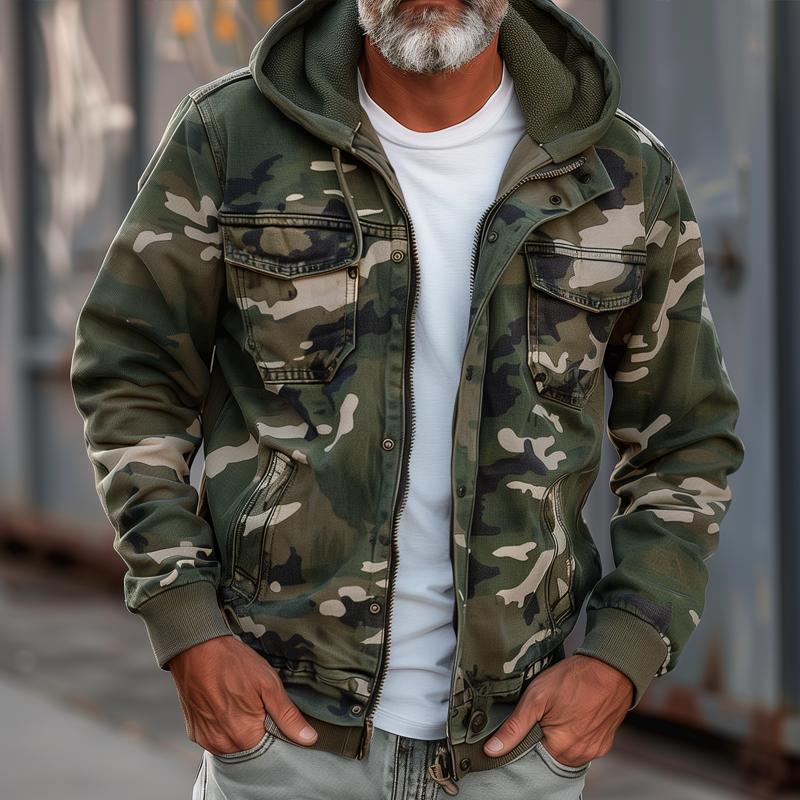 Cargo Camouflage jas Voor Heren Met Capuchon - James