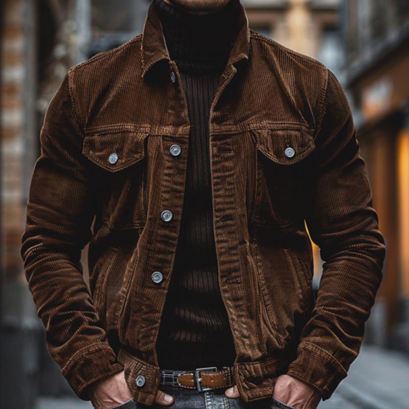 Vintage Corduroy Jas Voor Heren - Merione