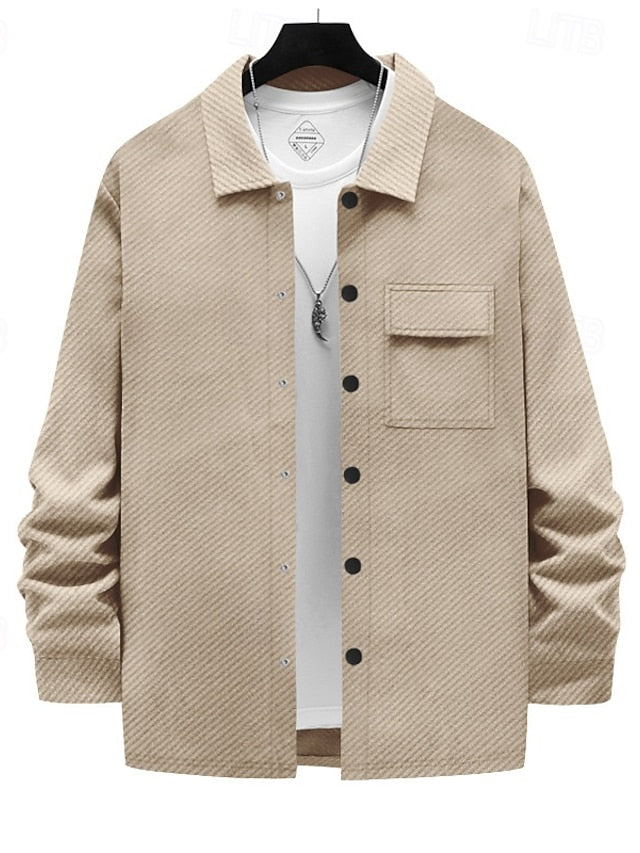 Casual Jacquard Blouse Met Lange Mouwen