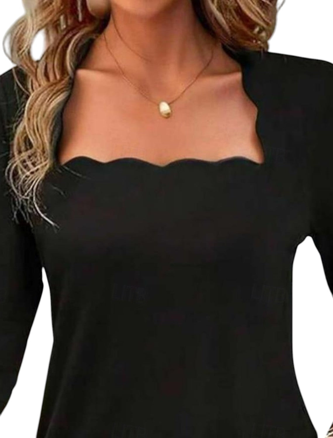 Dames Stijlvol Basic Shirt Zwart