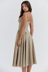 Korset Midi Zomerjurk Met Open Rug