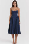 Korset Midi Zomerjurk Met Open Rug