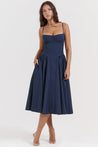 Korset Midi Zomerjurk Met Open Rug