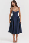 Korset Midi Zomerjurk Met Open Rug