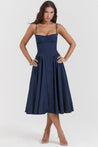 Korset Midi Zomerjurk Met Open Rug