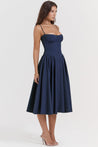 Korset Midi Zomerjurk Met Open Rug